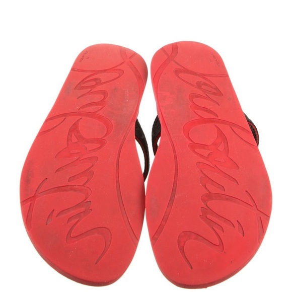 Christian Louboutin Red and Black Sandals - Picture 6 of 6